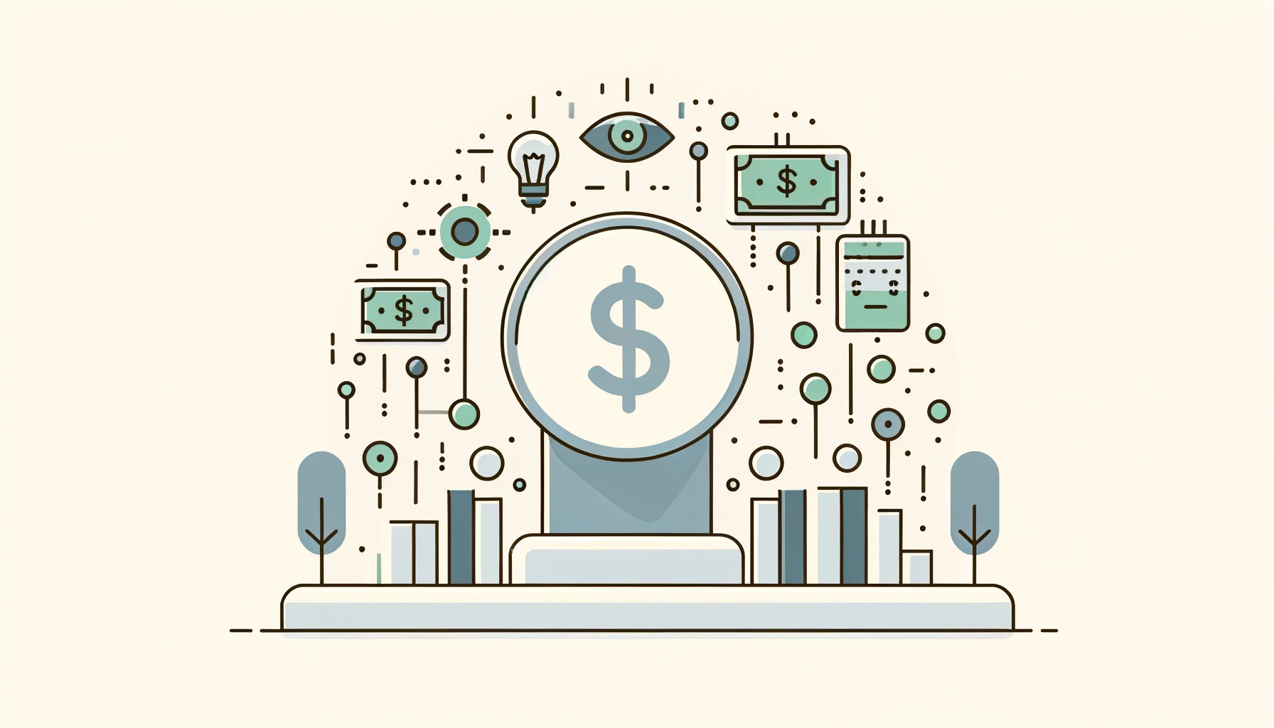 Minimalist illustration of a major funding milestone in the AI industry.