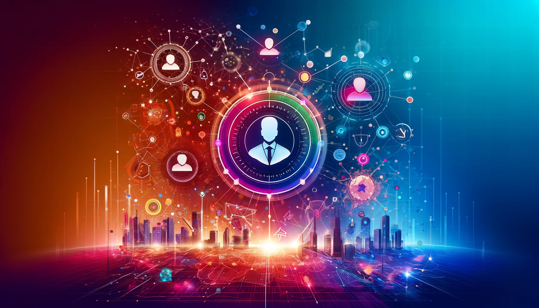 Modern graphic of a startup ecosystem in flux, highlighting the impact of a CEO’s departure. Includes interconnected nodes and network symbols with a dynamic, vibrant color palette.
