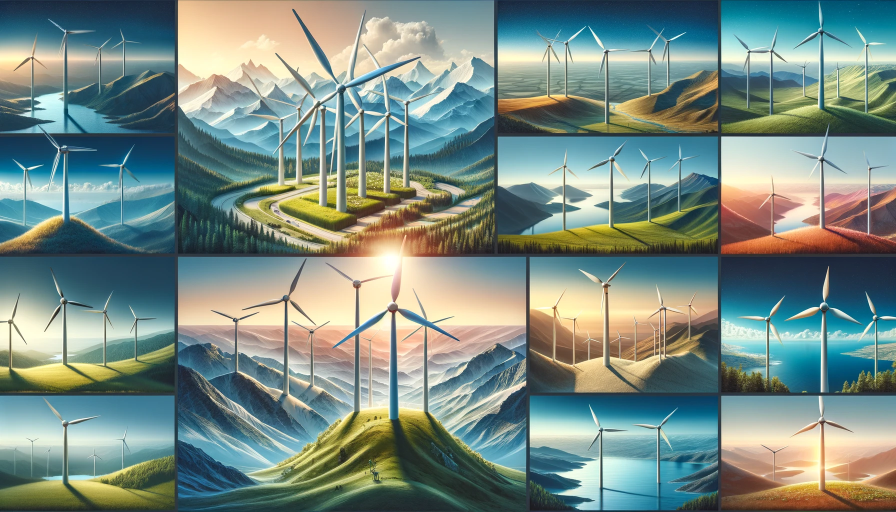 Versatile wind turbines in multiple landscapes