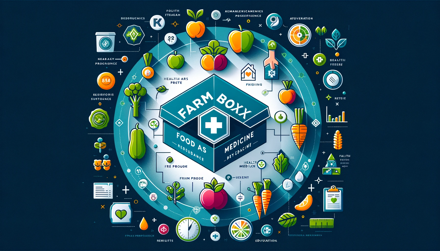 Infographic of FarmboxRx's food as medicine benefits.