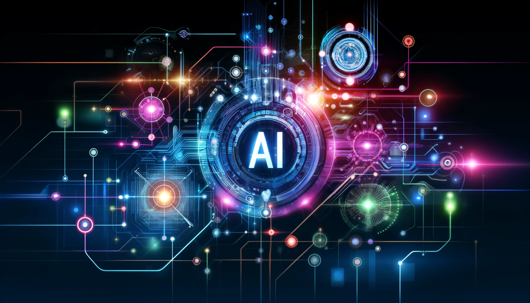 Futuristic AI interface illustrating technological advancements.
