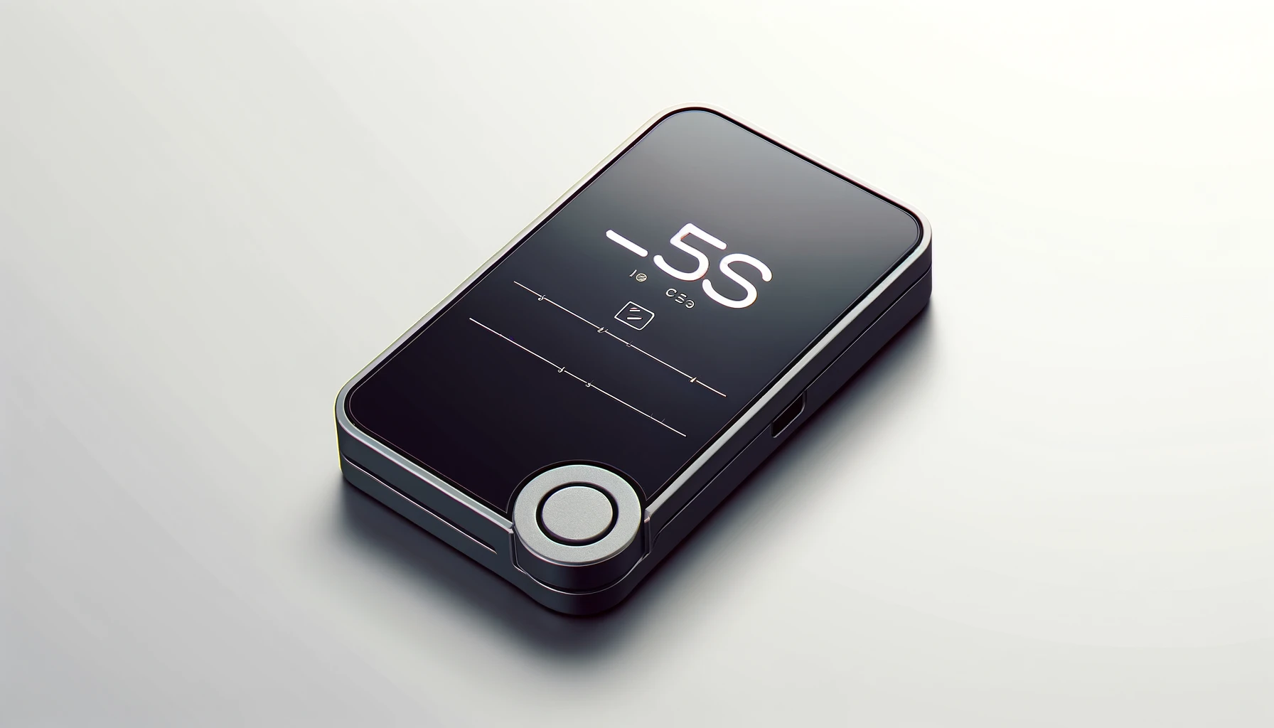 Sleek Ledger Stax hardware wallet with curved E Ink touchscreen
