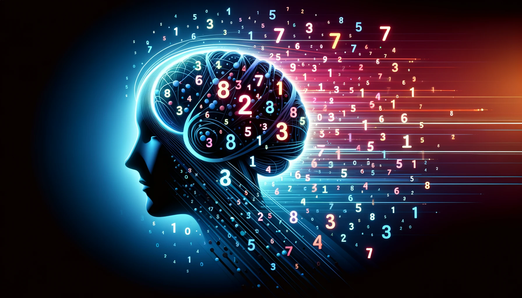 Conceptual graphic showing AI preference for specific numbers.