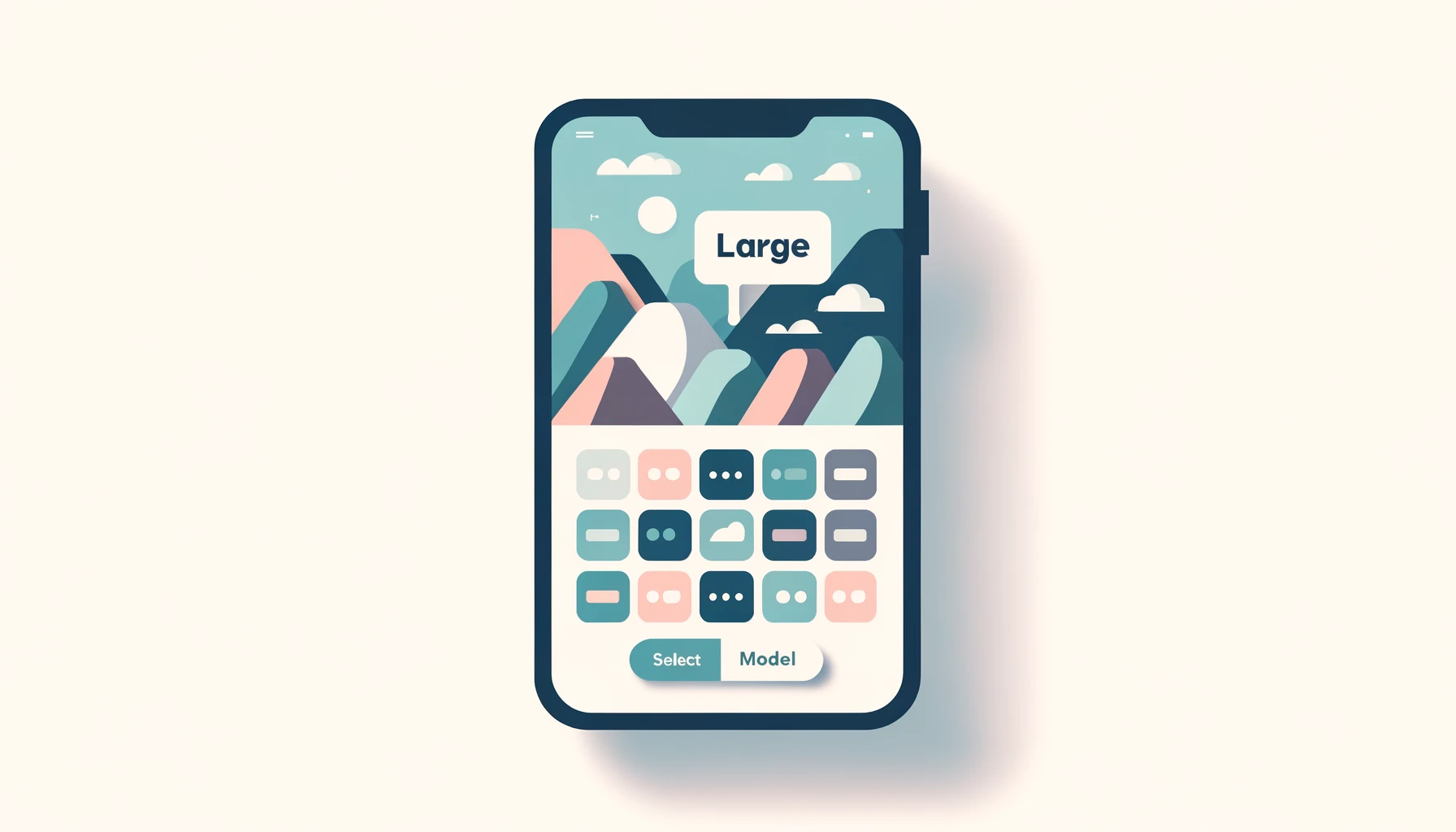 Minimalist flat design of a user-friendly interface for selecting Large Language Models on Unify's platform.