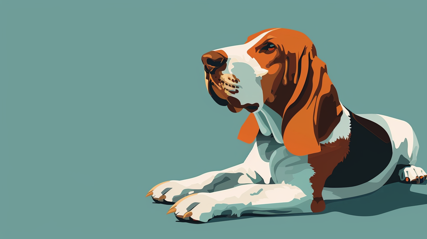 Hounddog in minimalistic style.