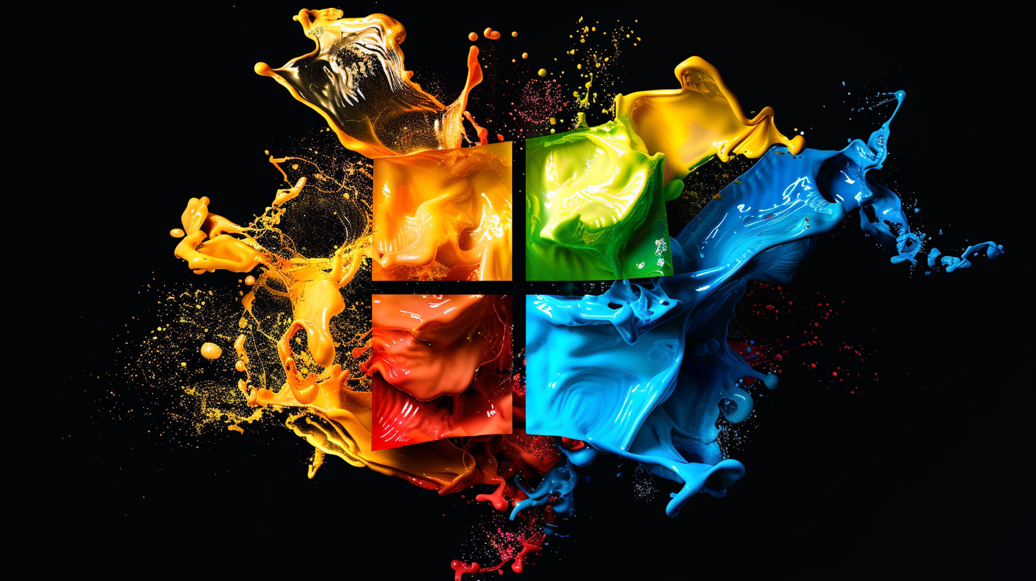 image with Microsoft like logo