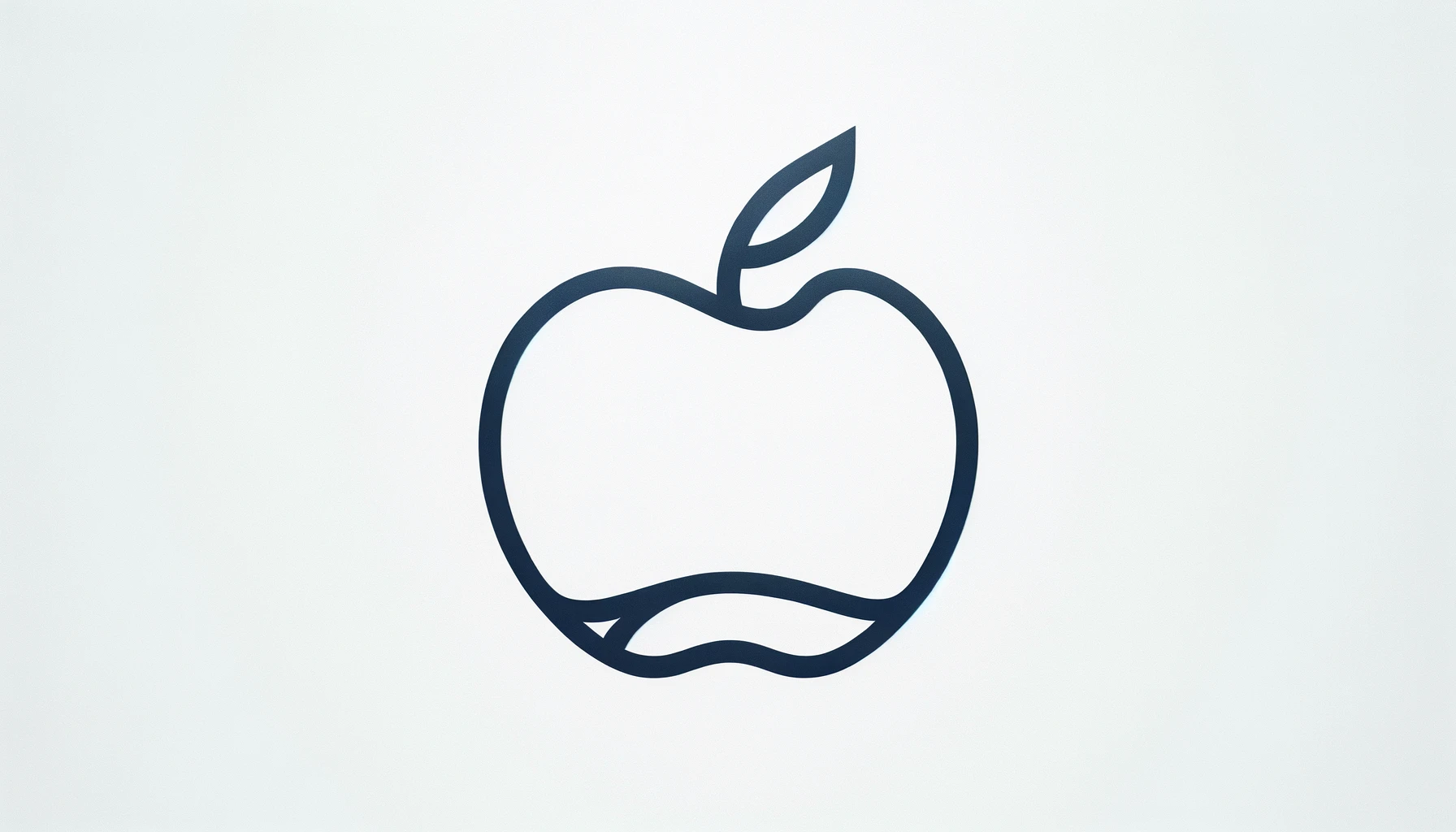 apple-like logo in minimalist style
