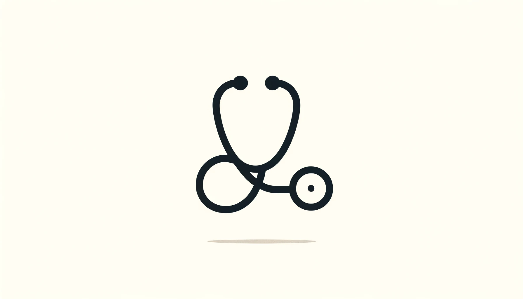 single stethoscope depicted in a minimalist style, highlighting its modern and essential nature.
