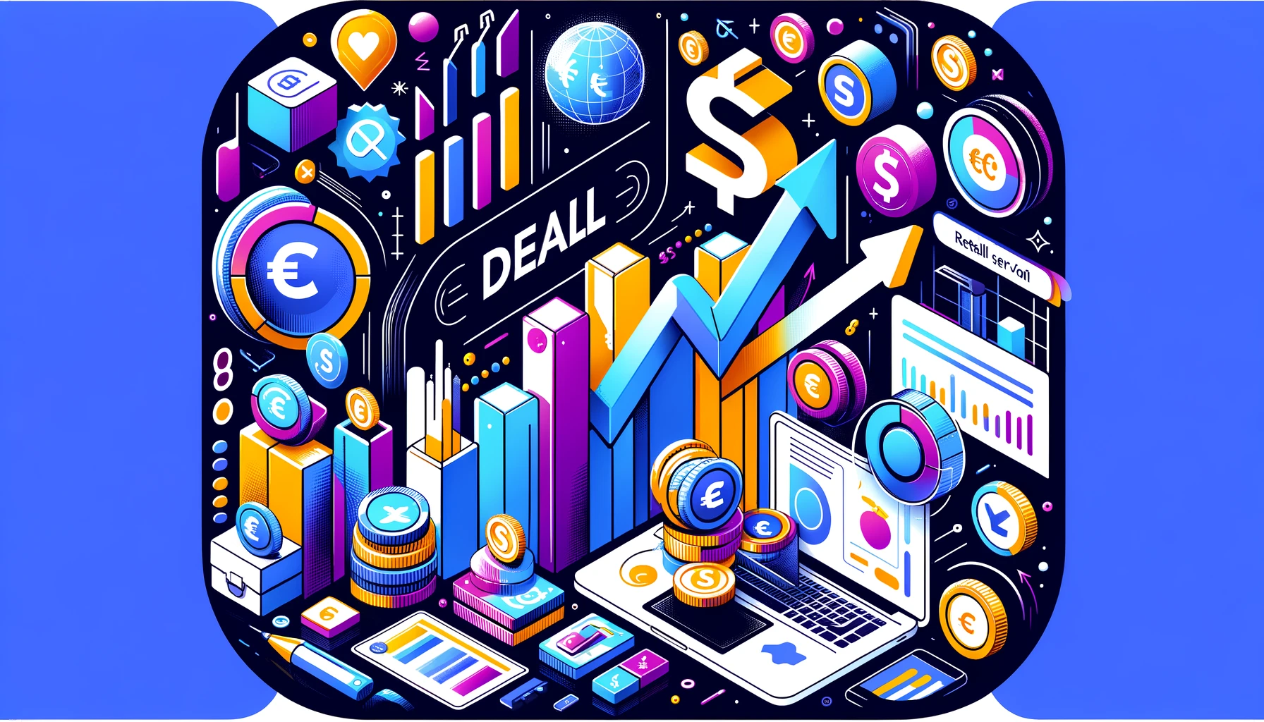Illustration of Dealt’s successful €6M funding round for their retail service platform