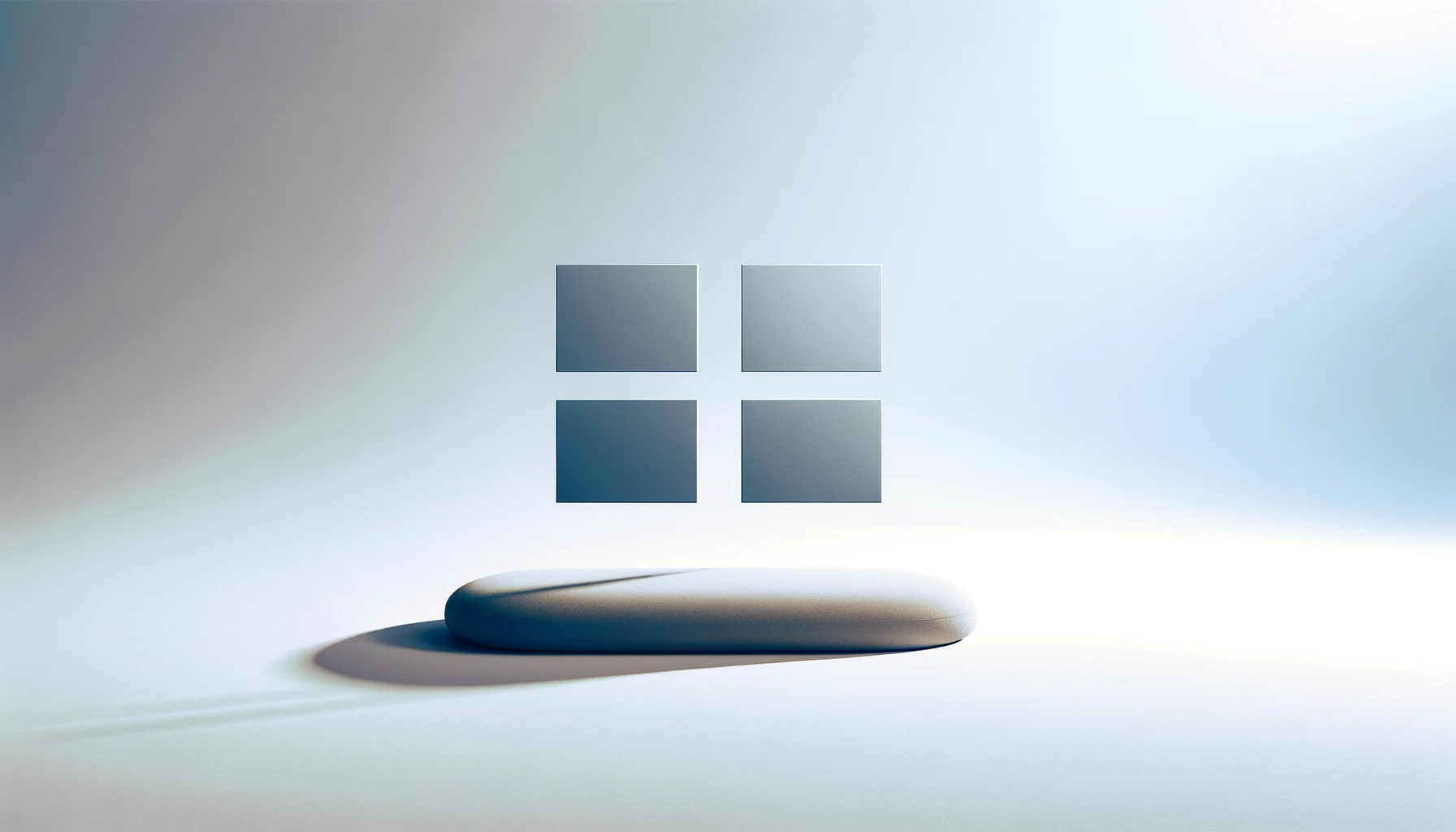 Minimalist style image with a Microsoft-like logo on a plain background