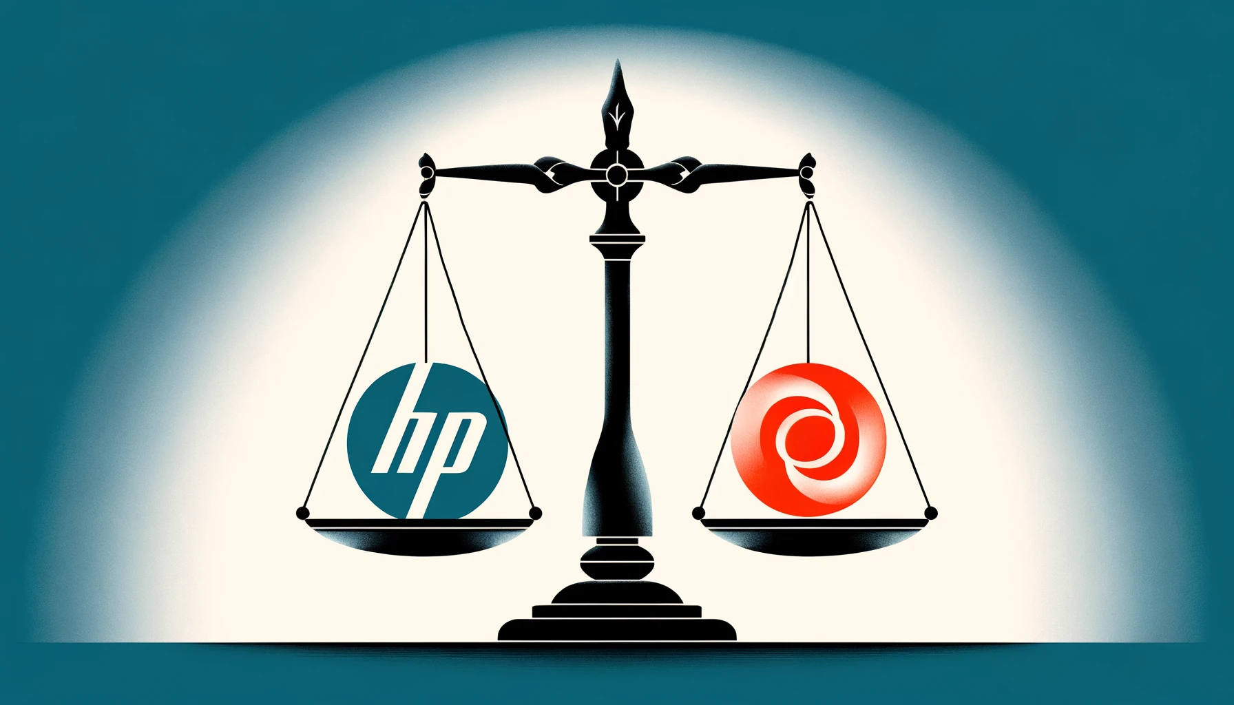 Balance scale symbolizing justice in Mike Lynch’s HP fraud trial.