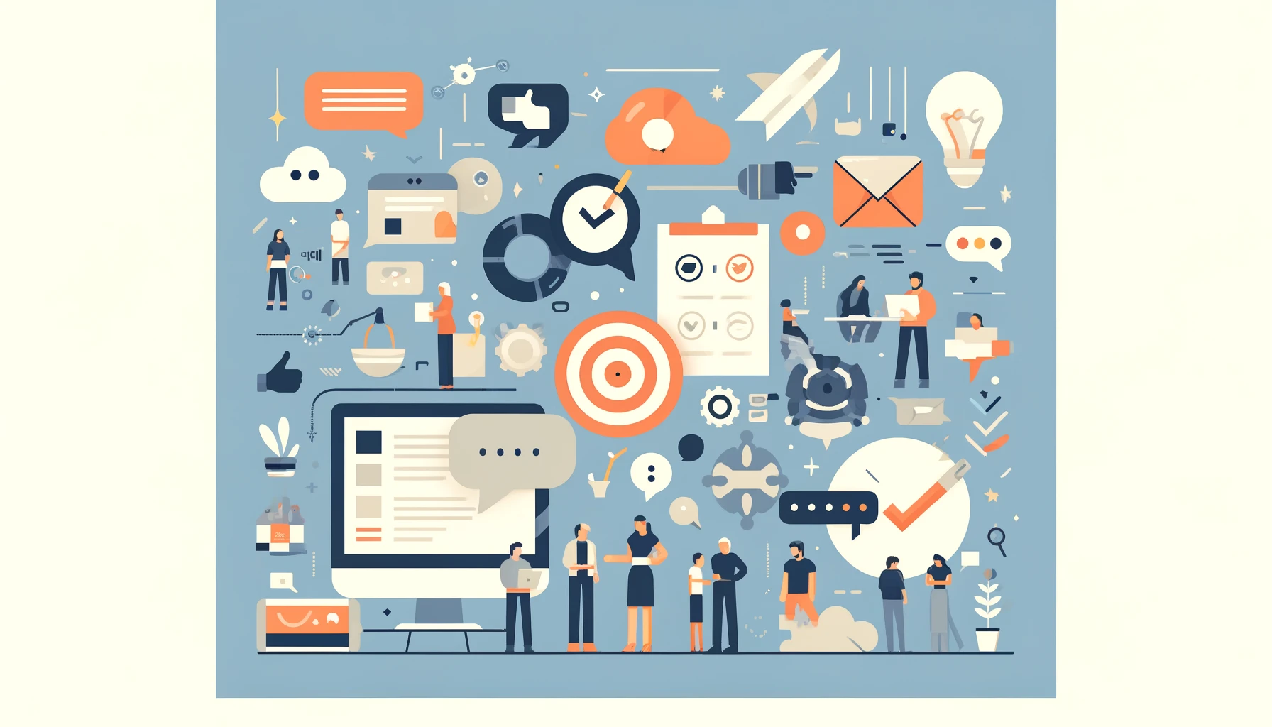 Modern flat art representing the enhanced team collaboration tools from Shopify's acquisition of Threads.com.