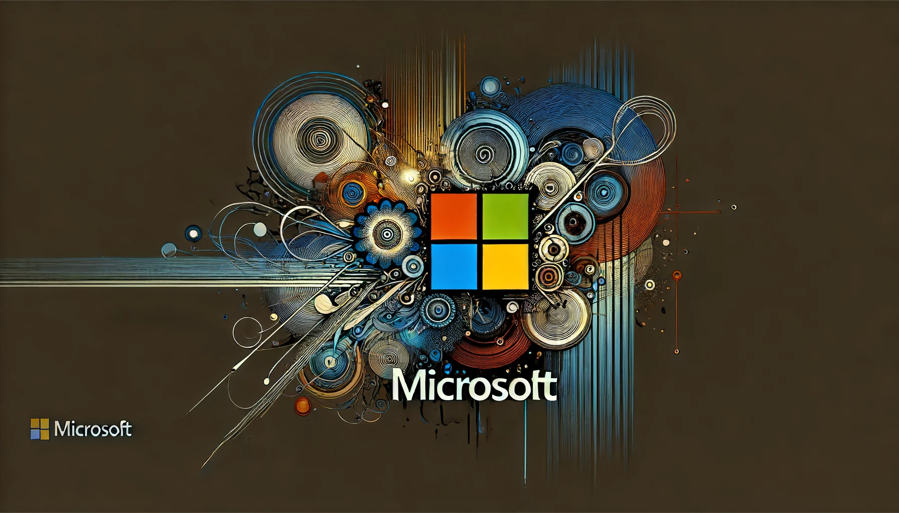 Microsoft's complex Copilot logo, highlighting their AI approach.