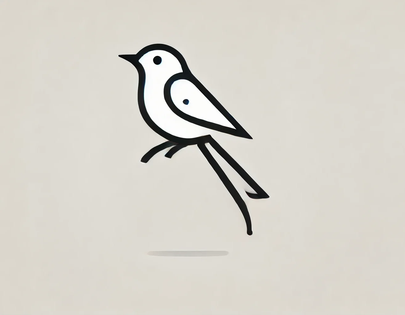 bird in minimalist style