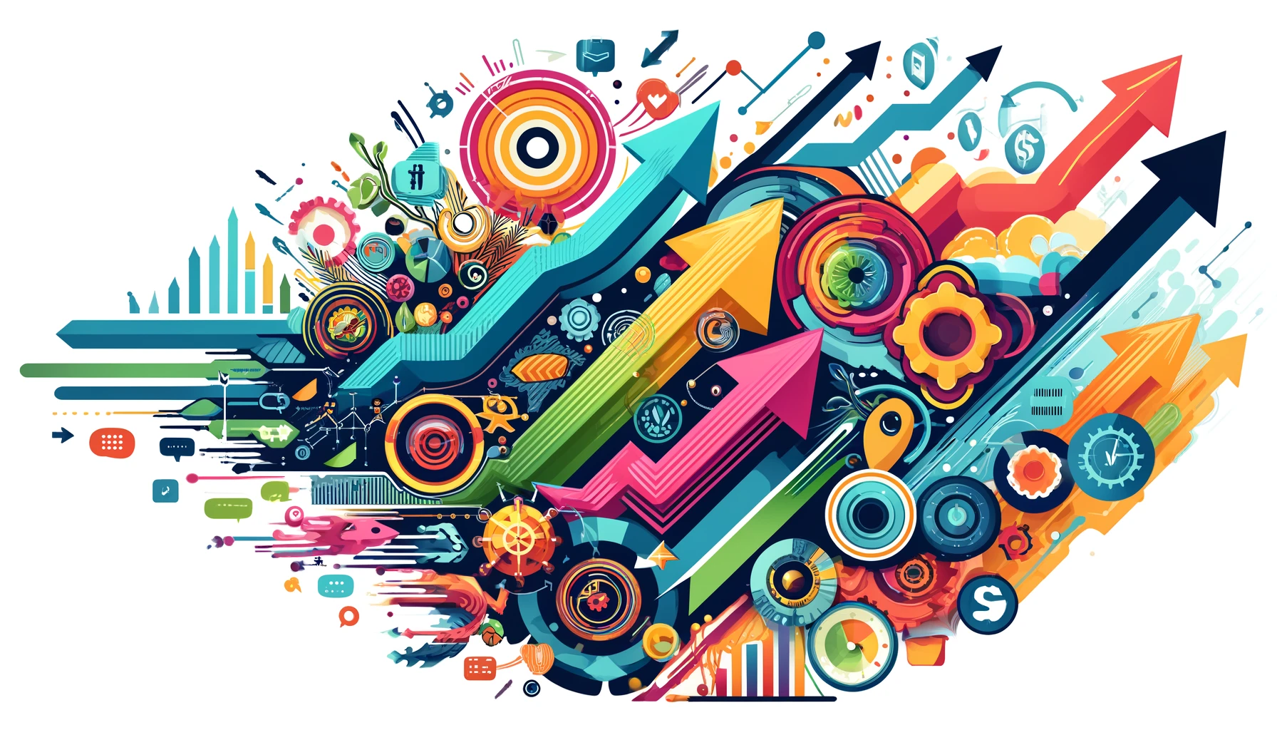 Colorful abstract representation of venture capital investment strategies