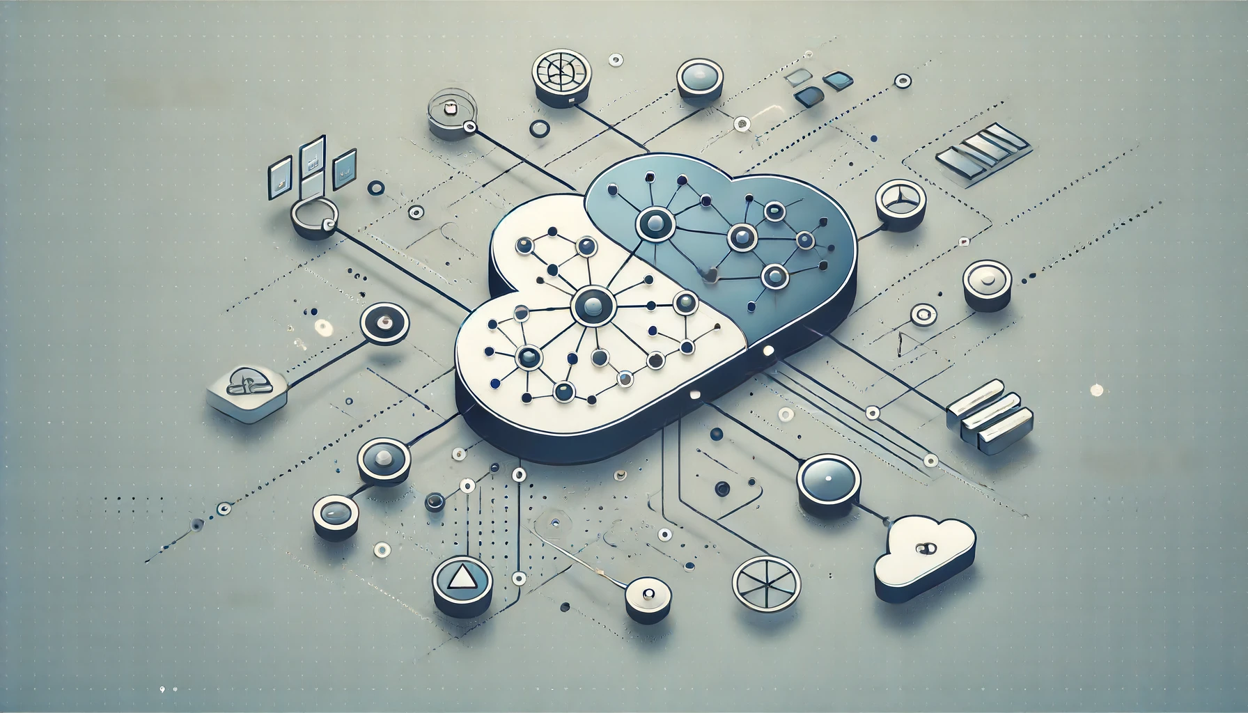 Creative depiction of Restate’s innovative approach to distributed application development in a minimalist style.