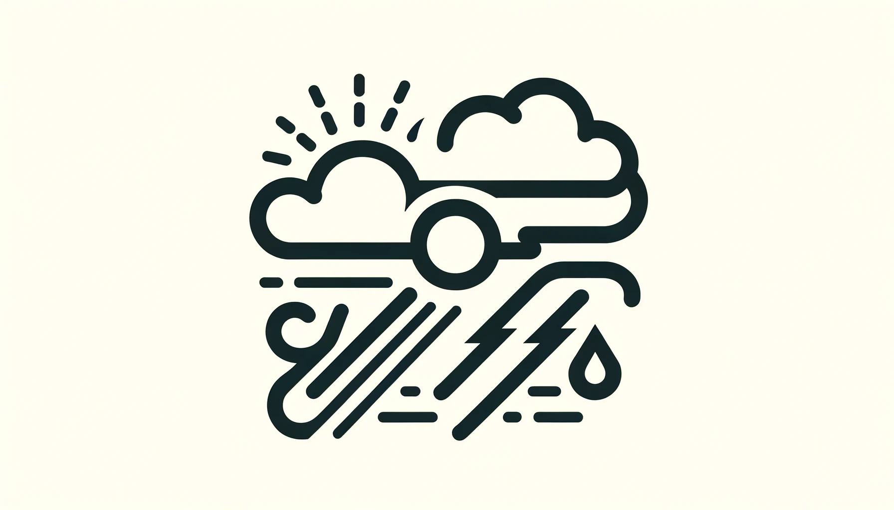 symbol of weather in minimalist style