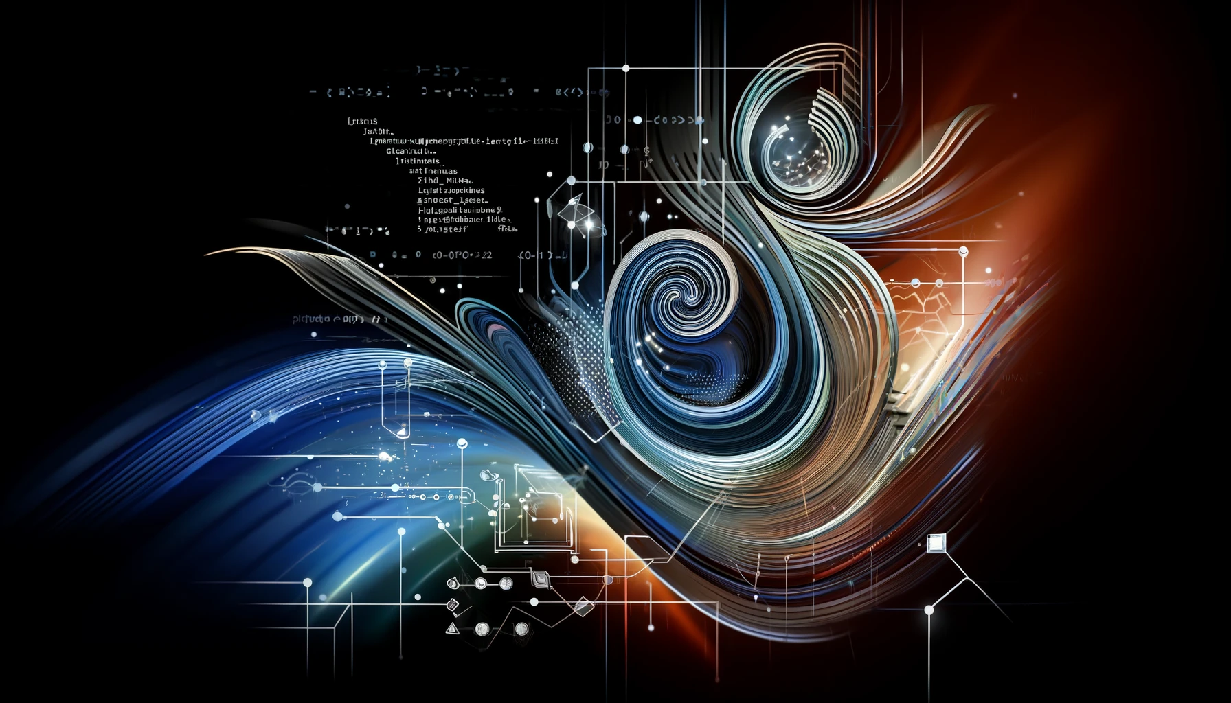 Abstract visualization of AI model fine-tuning using Mistral's services.