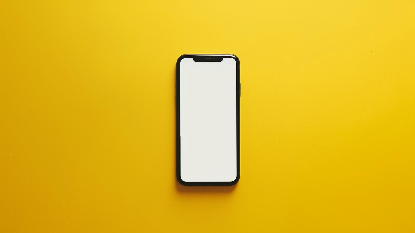 smartphone like Iphone in minimalist style.