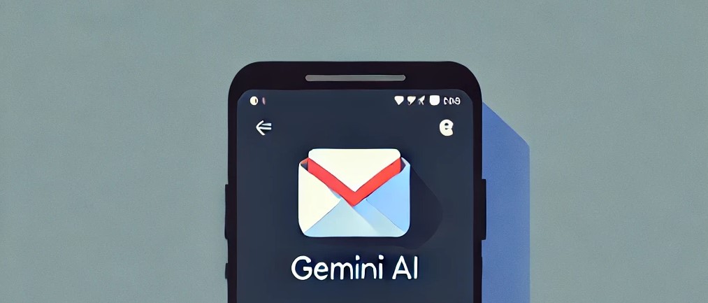 Minimalist illustration Gmail with Gemini AI