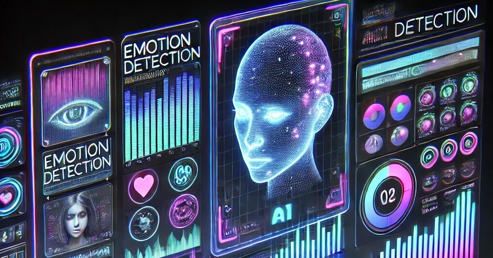 Futuristic AI emotion detection dashboard